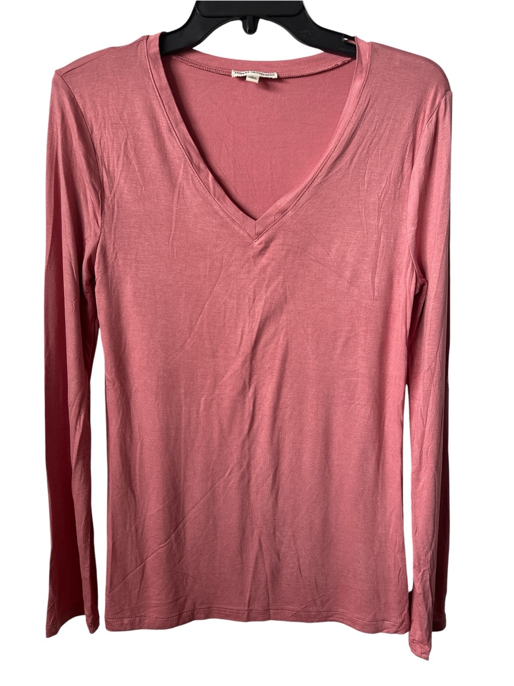Zenana Outfitters V-Neck Long Sleeve Dusty Rose Lightweight Top